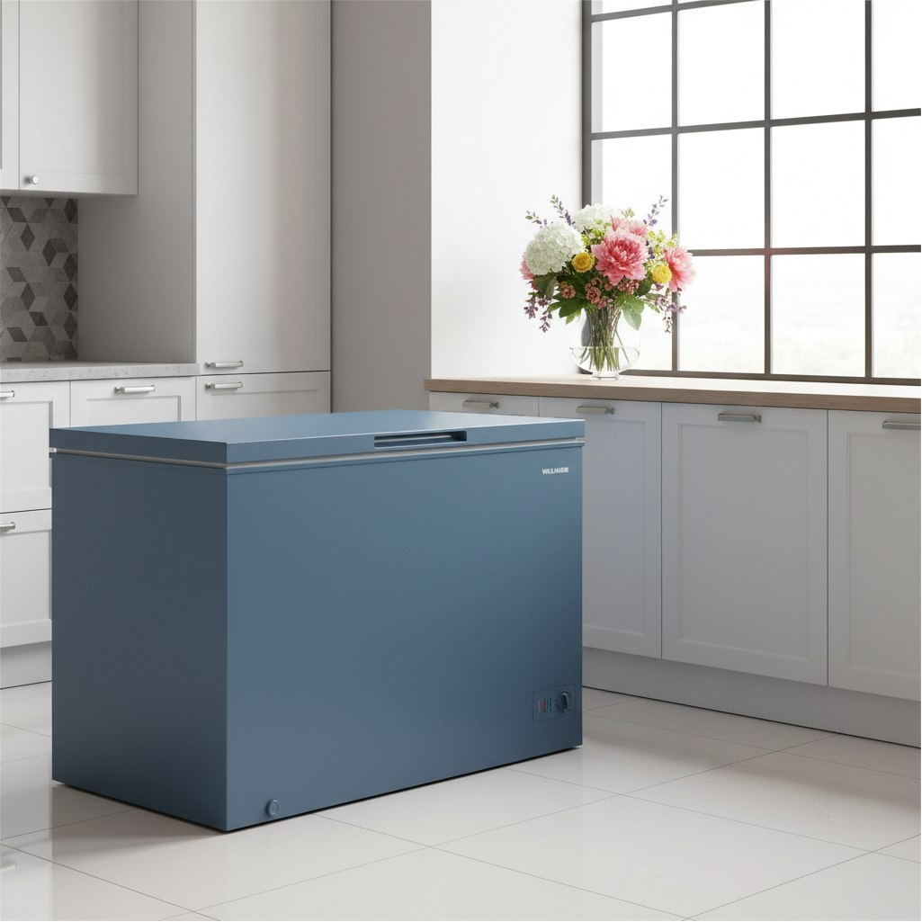 Морозильный ларь Willmark CF-380MS, объем 365 л, цвет синий, ручная разморозка