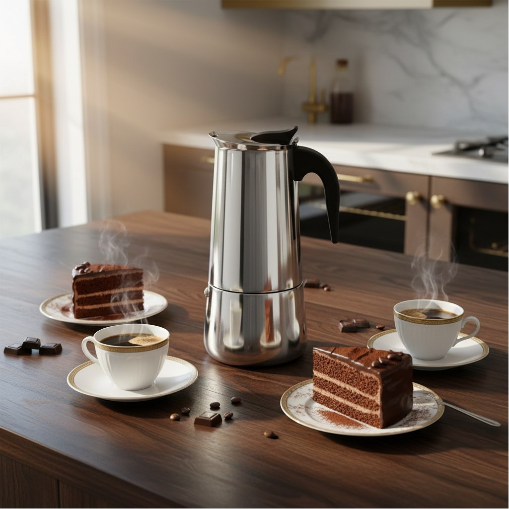 Кофеварка гейзерная Mallony Italia 104760, 12 порций, для приготовления кофе, 0.6 л