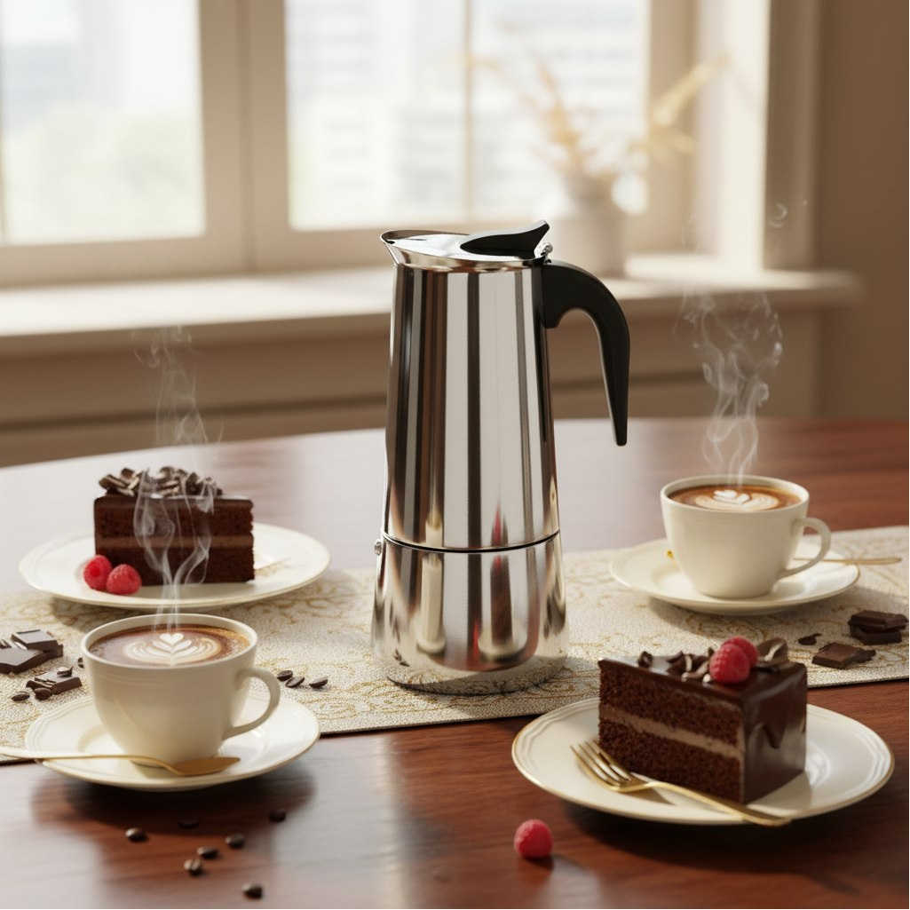 Кофеварка гейзерная Mallony Italia 104760, 12 порций, для приготовления кофе, 0.6 л