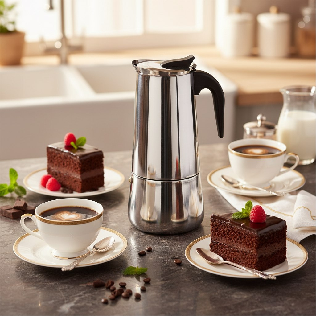 Кофеварка гейзерная Mallony Italia 104760, 12 порций, для приготовления кофе, 0.6 л