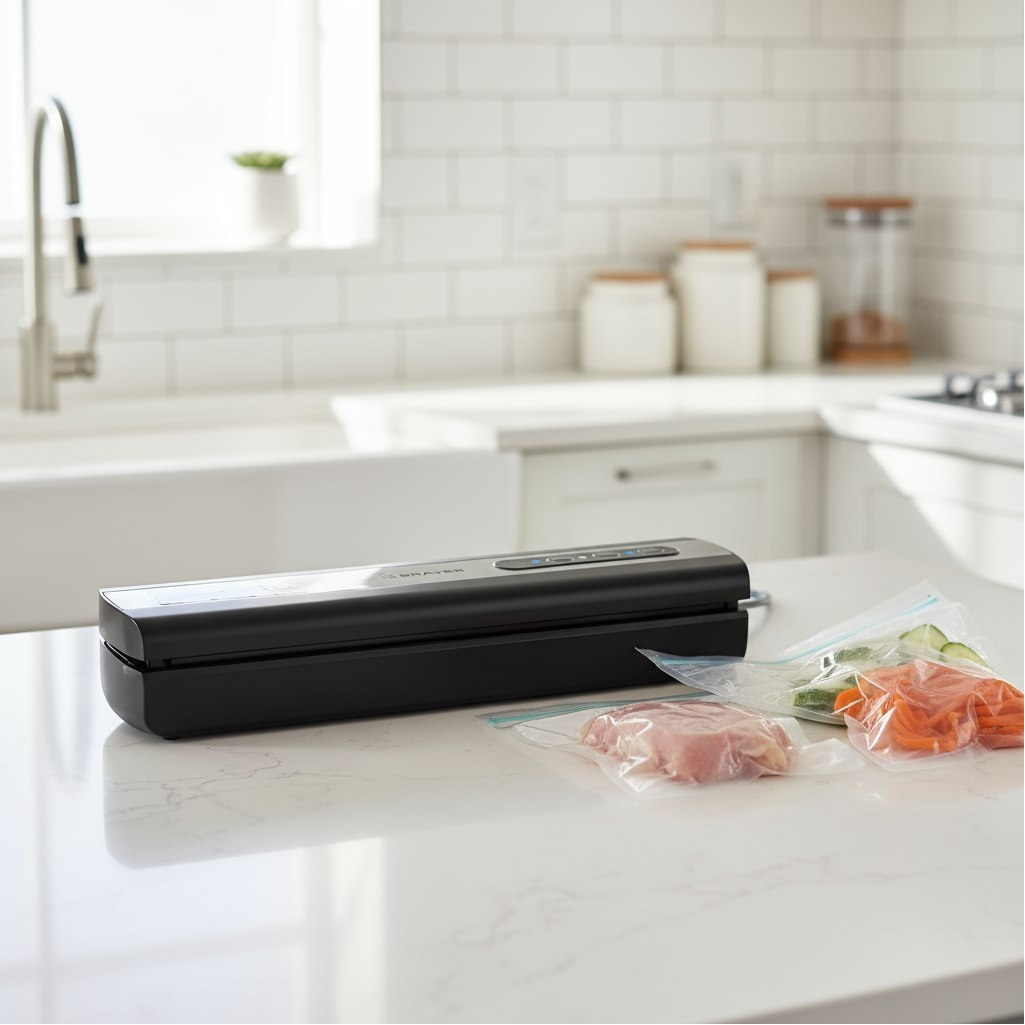 Вакууматор Brayer BR5072, пластик, черный, 120 Вт, 65х85х380 мм