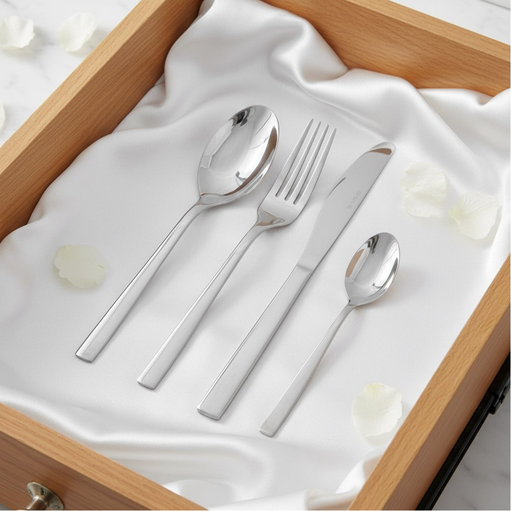 Набор столовых приборов Daniks Alta, нержавеющая сталь, в упаковке 24 предмета