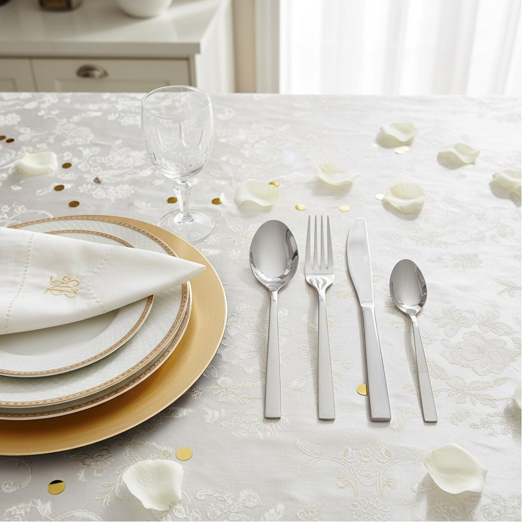 Набор столовых приборов Daniks Alta, нержавеющая сталь, в упаковке 24 предмета