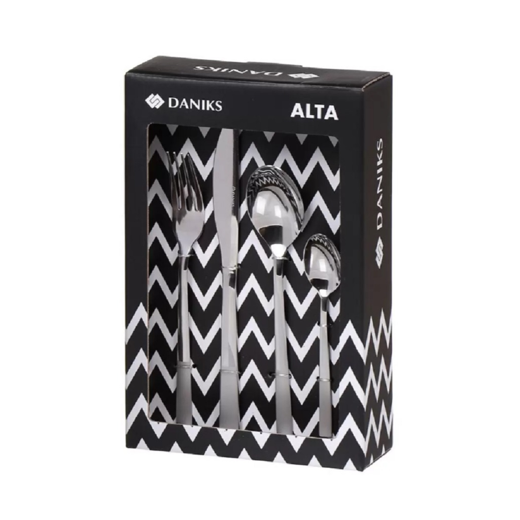 Набор столовых приборов Daniks Alta, нержавеющая сталь, в упаковке 24 предмета