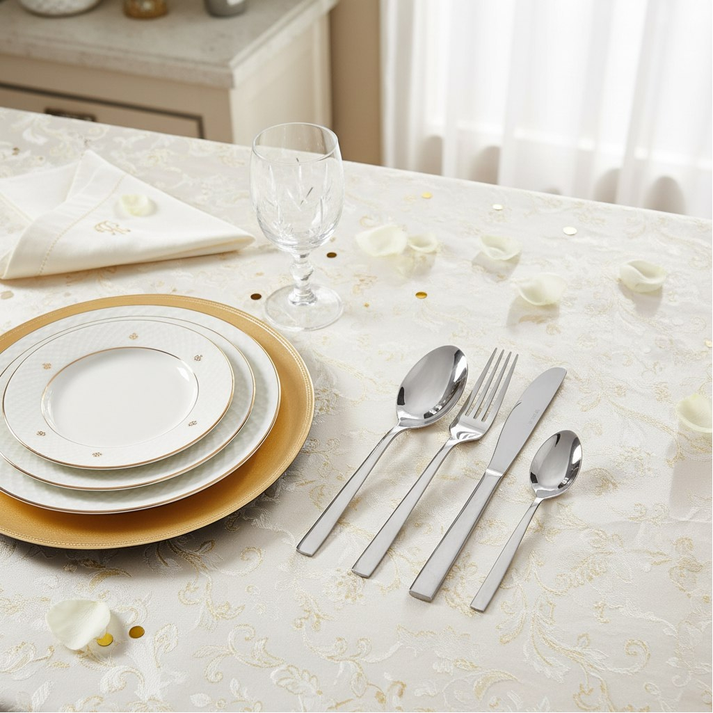 Набор столовых приборов Daniks Alta, нержавеющая сталь, в упаковке 24 предмета