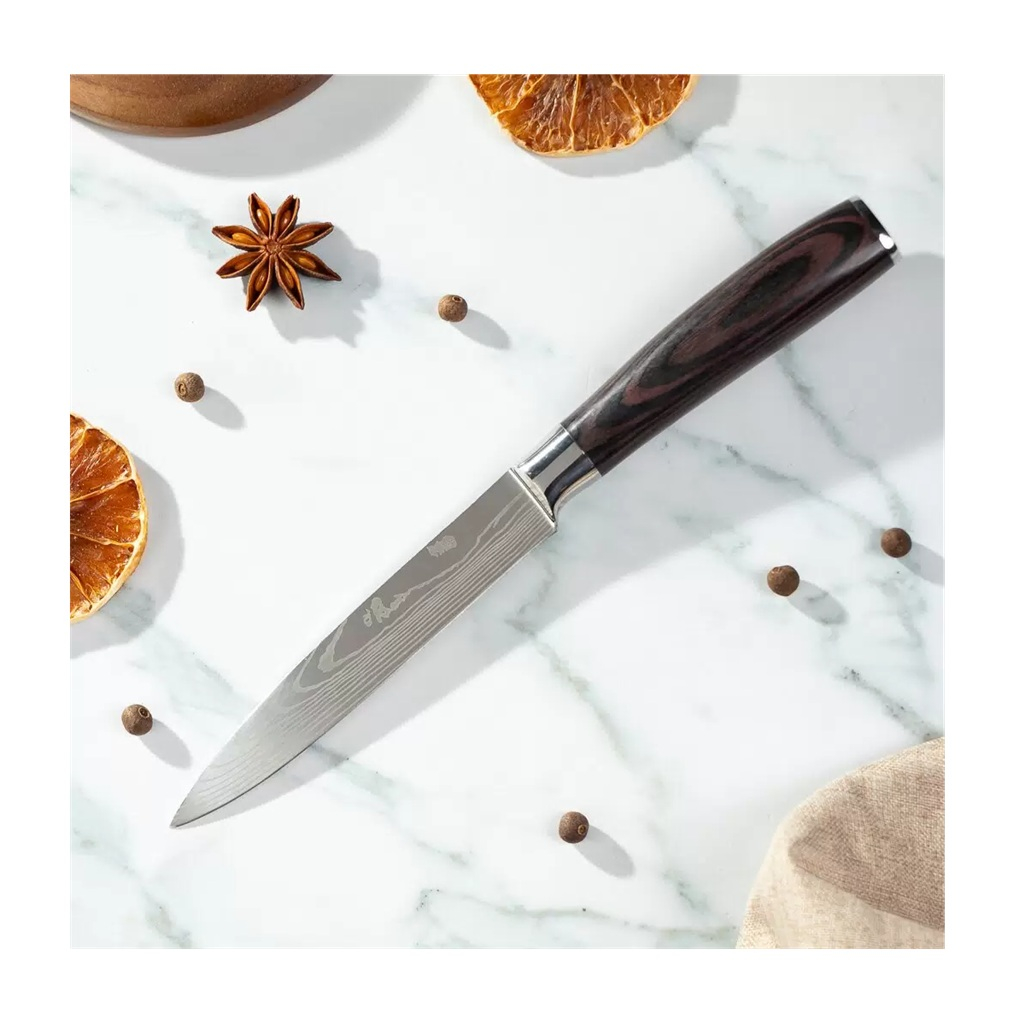 Нож кухонный Daniks Classic G10 Y4-891 универсальный, нержавеющая сталь, 12.7 см