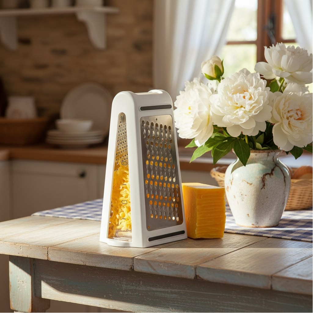 Терка двугранная Mallony, с контейнером, нержавеющая сталь, 85х135х215 мм