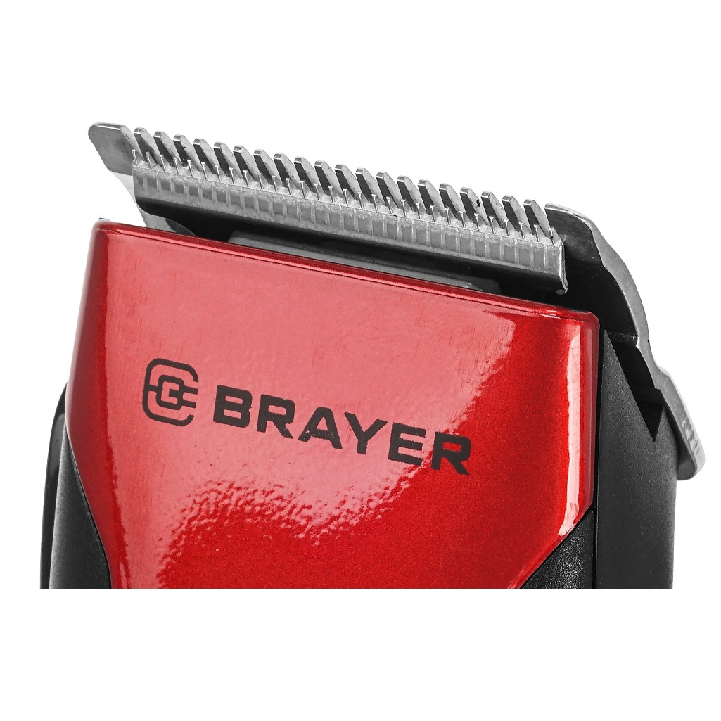 Машинка для стрижки Brayer BR3431, 4 насадки, фиксированные и подвижные лезвия из нержавеющей стали