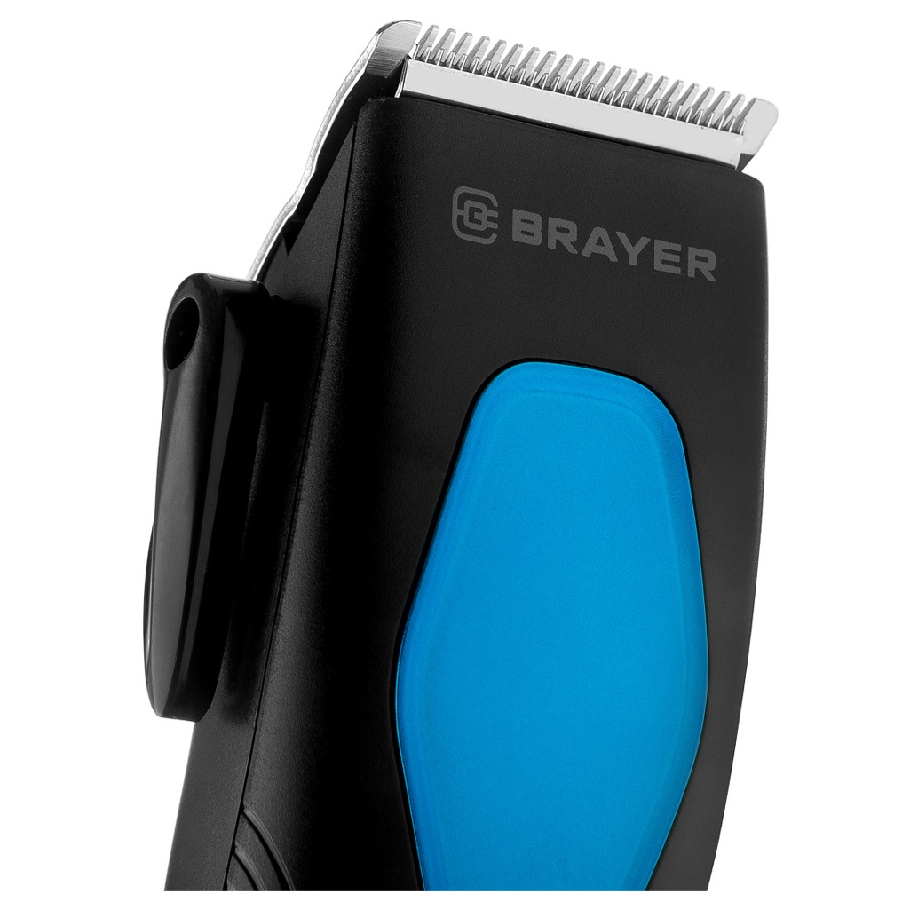 Машинка для стрижки Brayer BR3432, 4 насадки, фиксированные и подвижные лезвия из нержавеющей стали