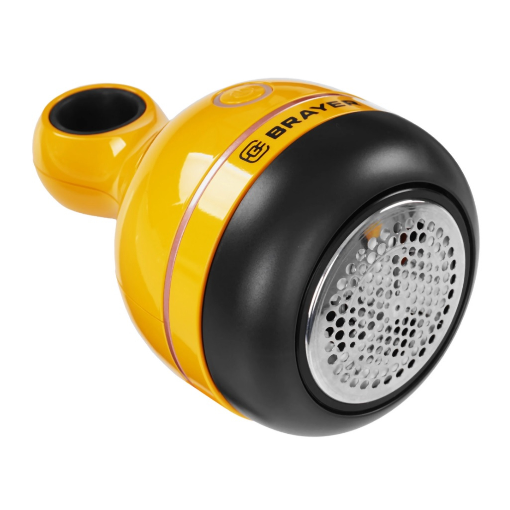 Машинка аккумуляторная Brayer BR5033 для удаления катышков, 3 Вт, съемный контейнер, желтая