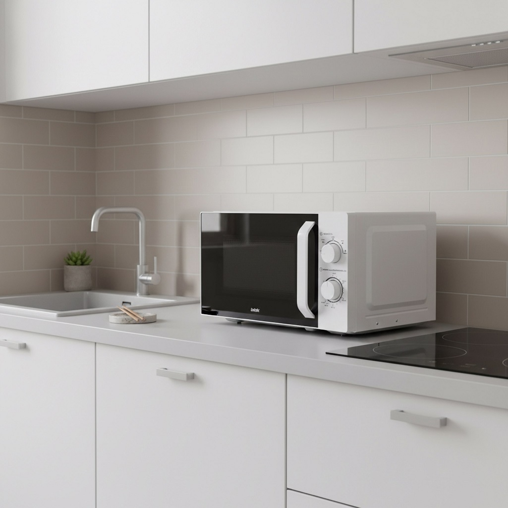 Печь микроволновая BBK 20MWS-777M/W, 20 л, 1150 Вт, механическое управление, белая