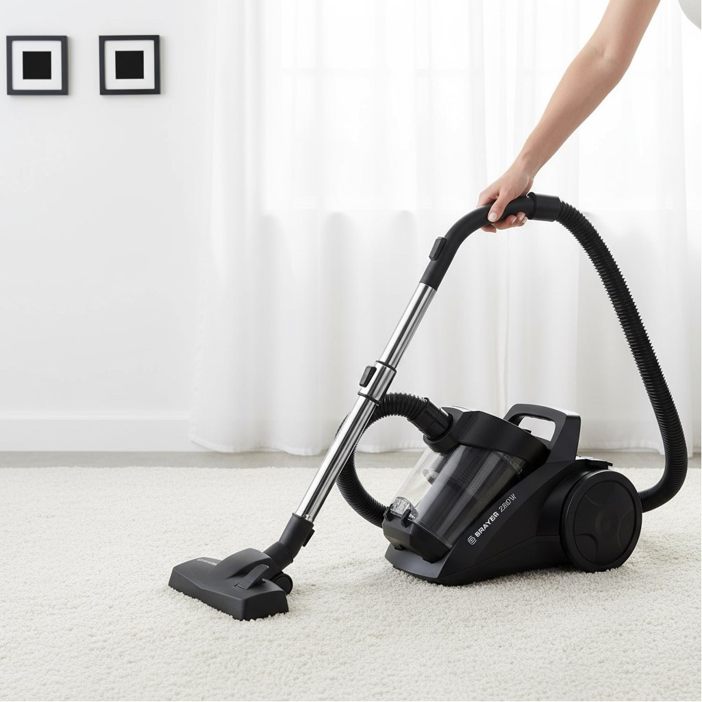 Пылесос циклонного типа Brayer BR4204, черный, 4 л, всасывание 420 Вт, общая мощность 2200 Вт