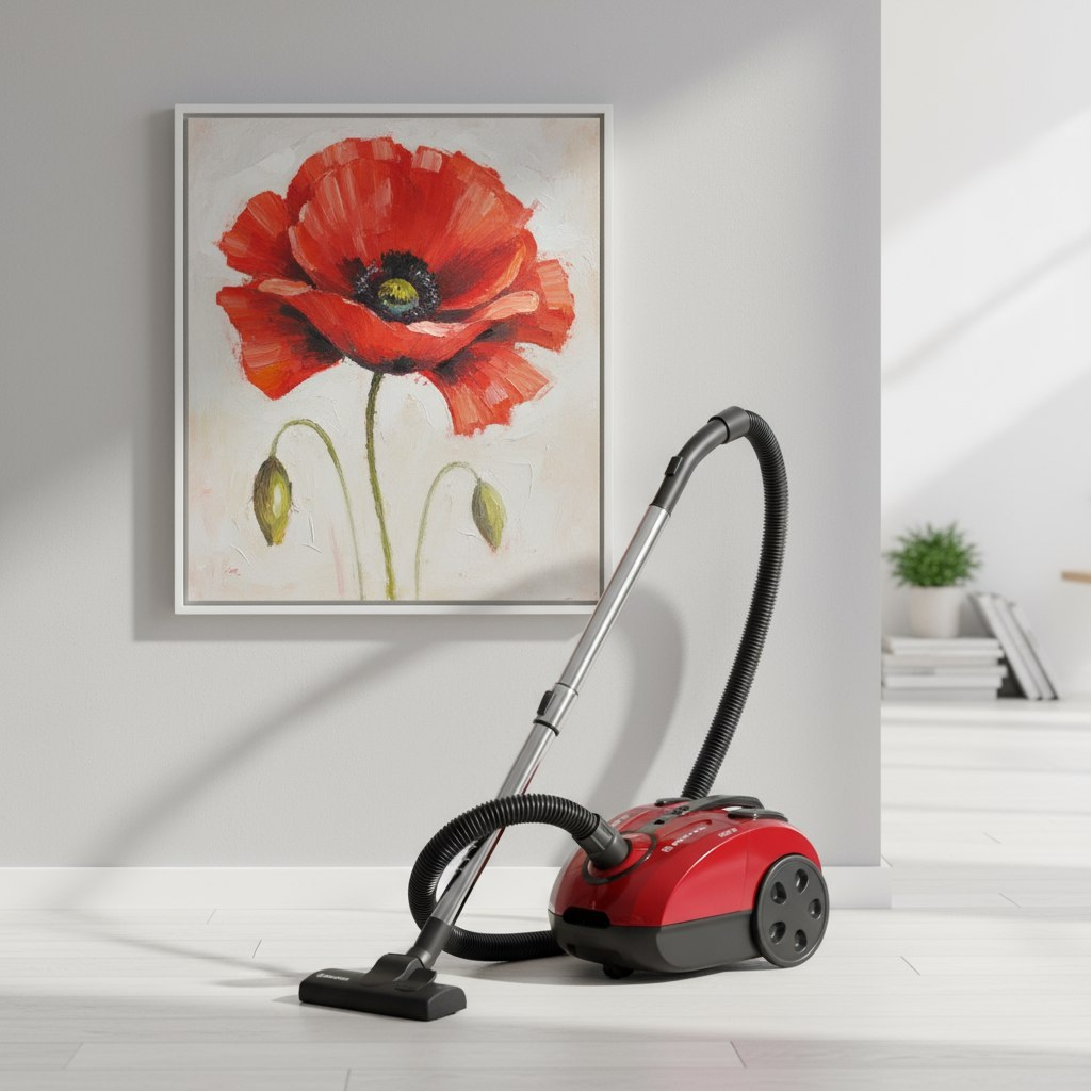 Пылесос мешковый Brayer BR4223, красный, объем бака 2.5 л, 1800 Вт