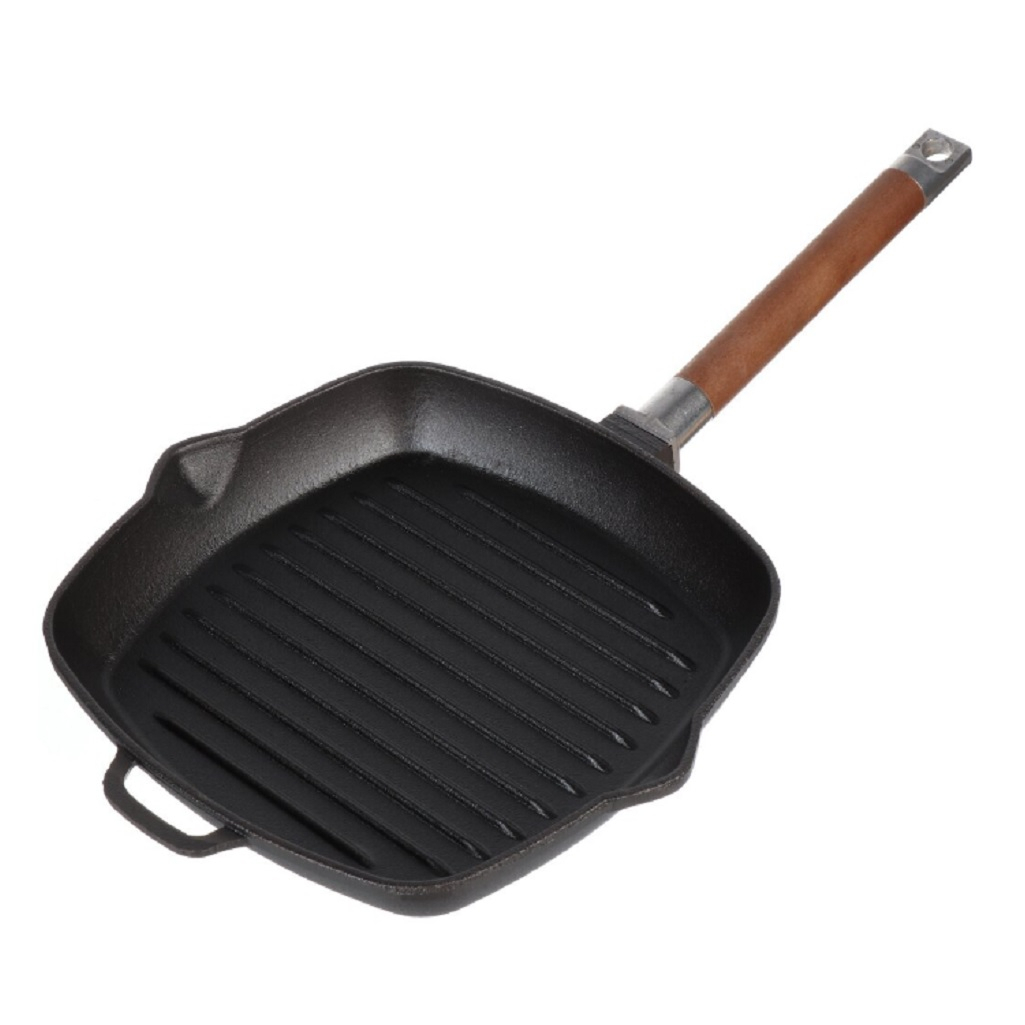 Сковорода чугунная Гардарика с деревянной ручкой 240х45 мм