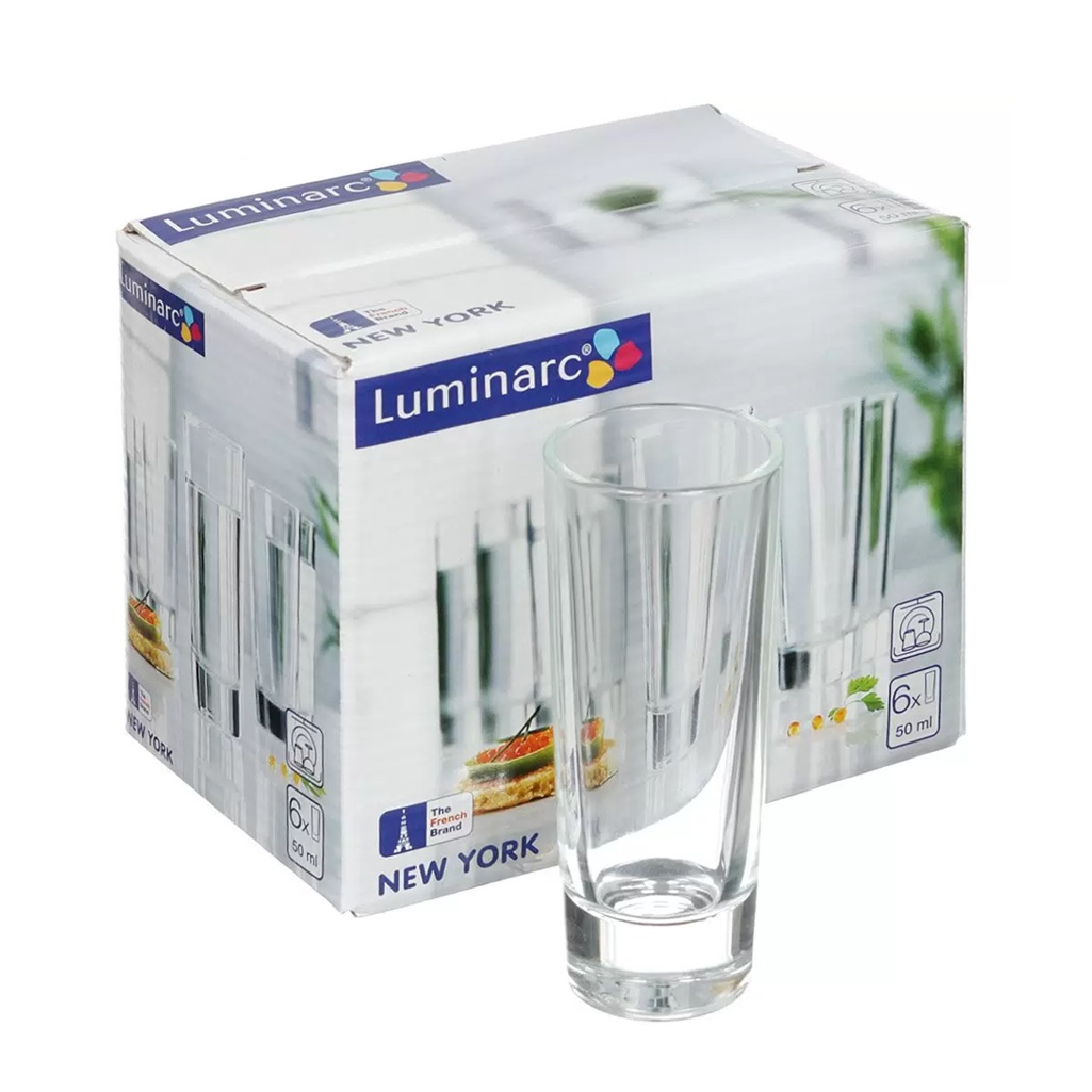 Набор стопок Luminarc New York H5018, стекло, прозрачный, 50 мл, 6 шт