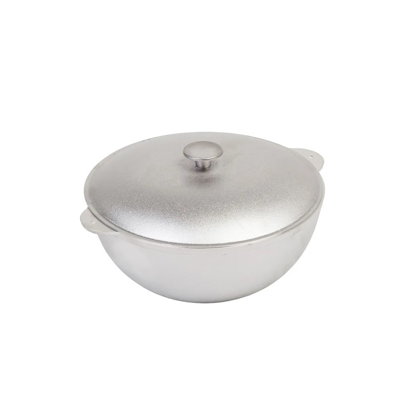 Казан чугунный Гардарика татарский с алюминиевой крышкой 22л d500