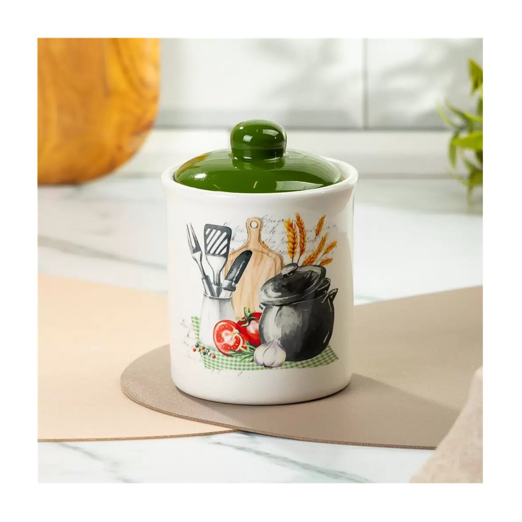 Банка для сыпучих продуктов Daniks Comely с крышкой, доломит, 520 мл