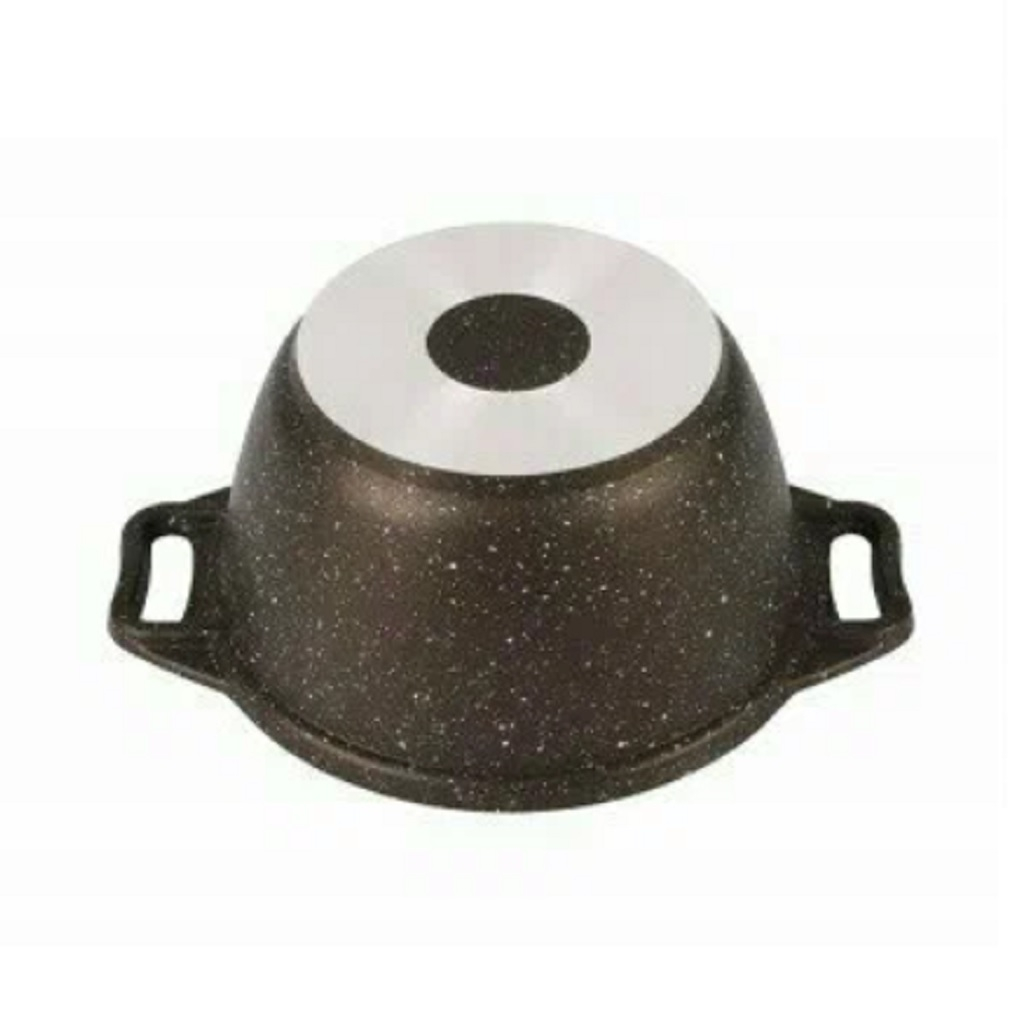 Кастрюля Kukmara кмк12а со стеклянной крышкой 1 л, кофейный мрамор