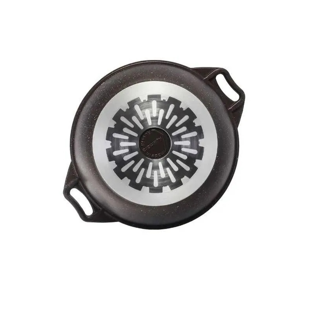 Кастрюля Kukmara со стеклянной крышкой, кофейный мрамор, 2 л