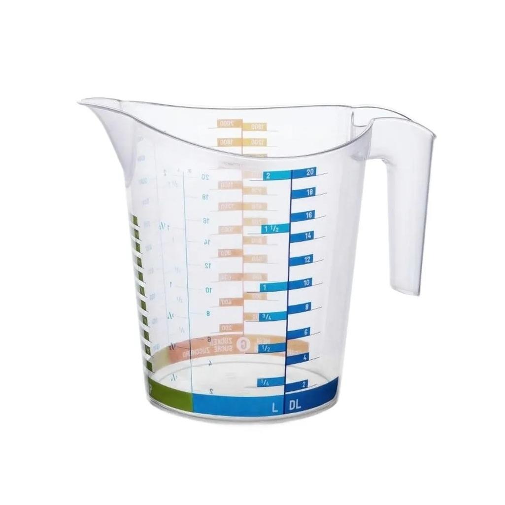 Кружка мерная Эльфпласт Домино с носиком, пластик, 153х190х200 мм, 2 л