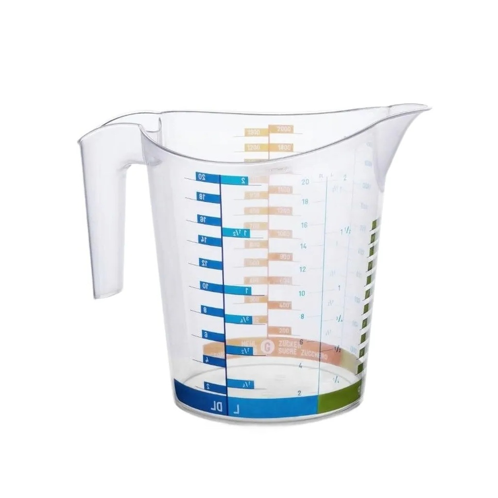 Кружка мерная Эльфпласт Домино с носиком, пластик, 153х190х200 мм, 2 л