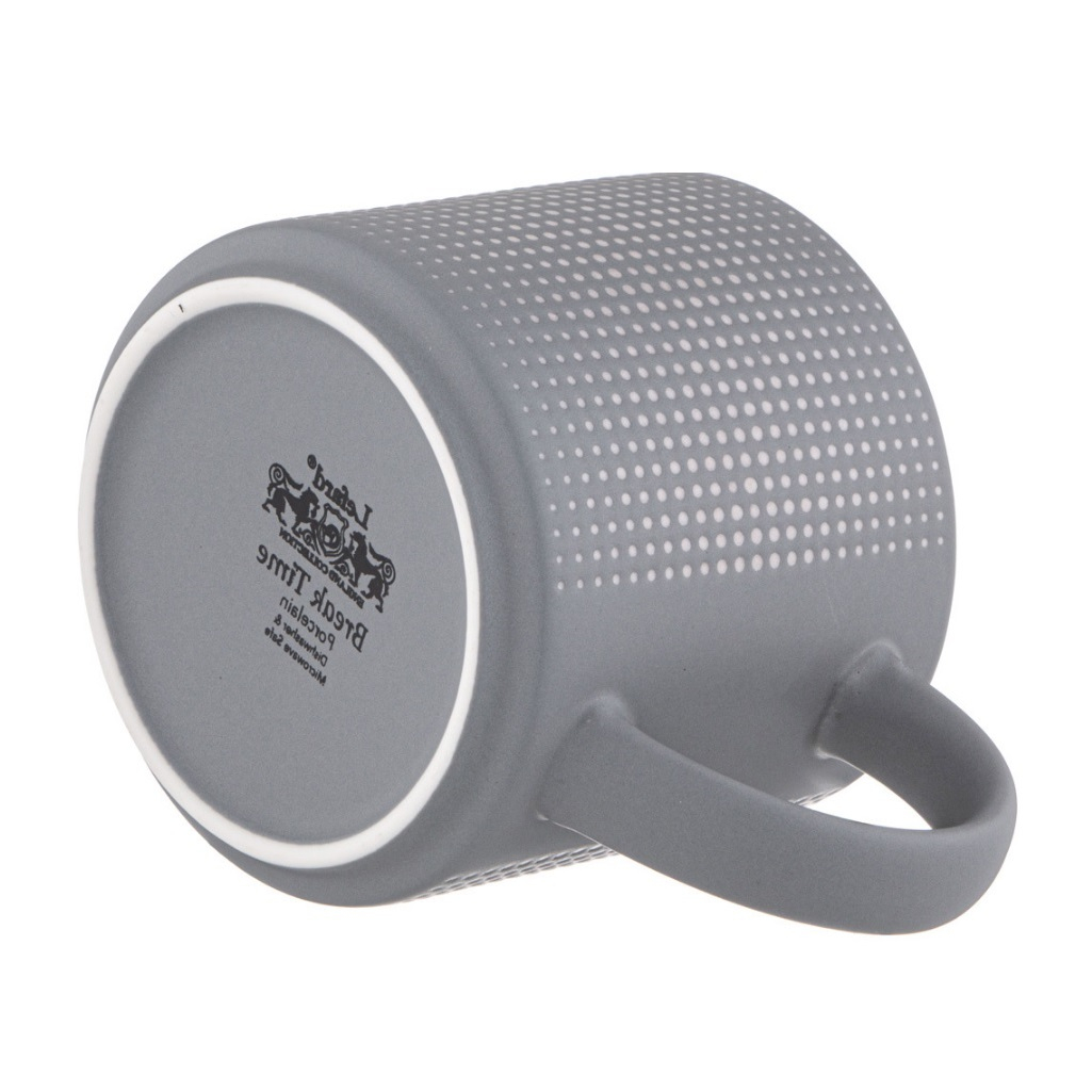 Кружка Lefard Break Time, серая, в горошек, фарфор, 470 мл, 260-964 