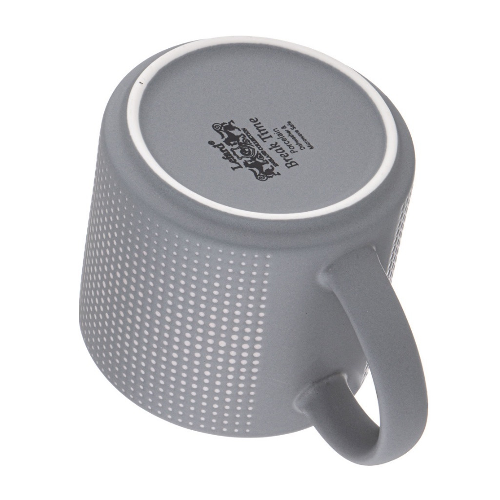 Кружка Lefard Break Time, серая, в горошек, фарфор, 470 мл, 260-964 