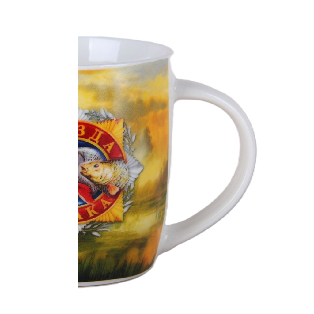 Кружка Коралл Рыбаку, фарфор, различные цвета, 8.5х9х12 см, 350 мл