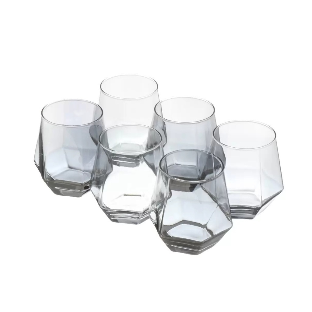 Набор стаканов Daniks Алмаз SW02-6, стекло, 300 мл, в упаковке 6 шт