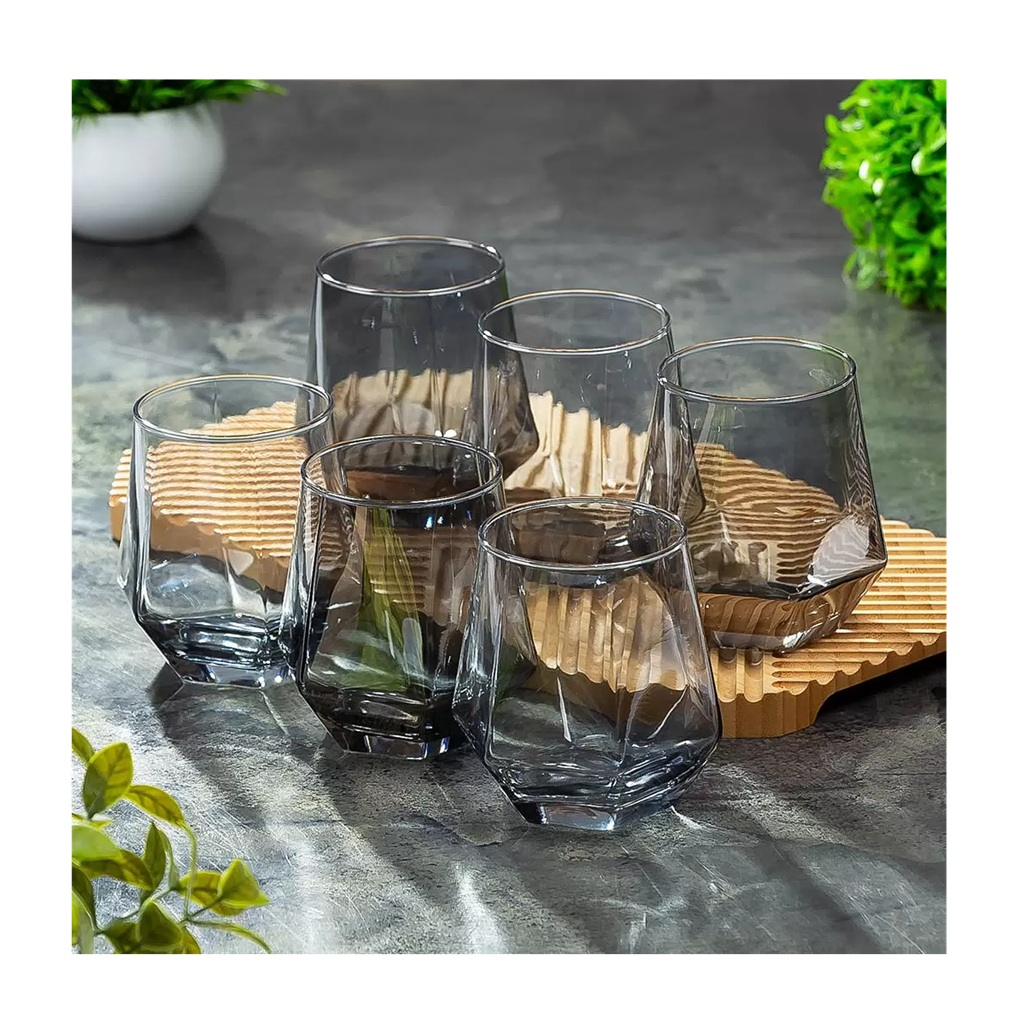 Набор стаканов Daniks Алмаз SW02-6, стекло, 300 мл, в упаковке 6 шт