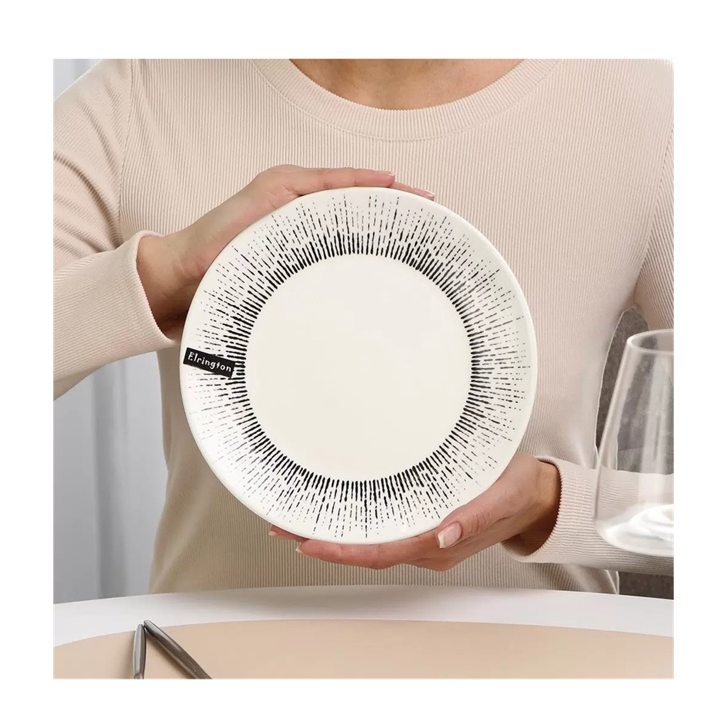 Тарелка десертная Elrington Mila Ripsy 253-27010, круглая, керамика, 20.5 см
