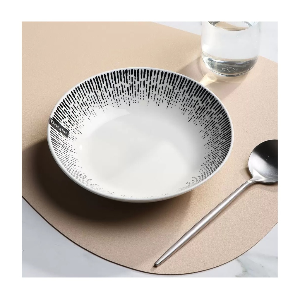 Тарелка суповая Elrington Mila Ripsy 253-27012, круглая, керамика, 20 см