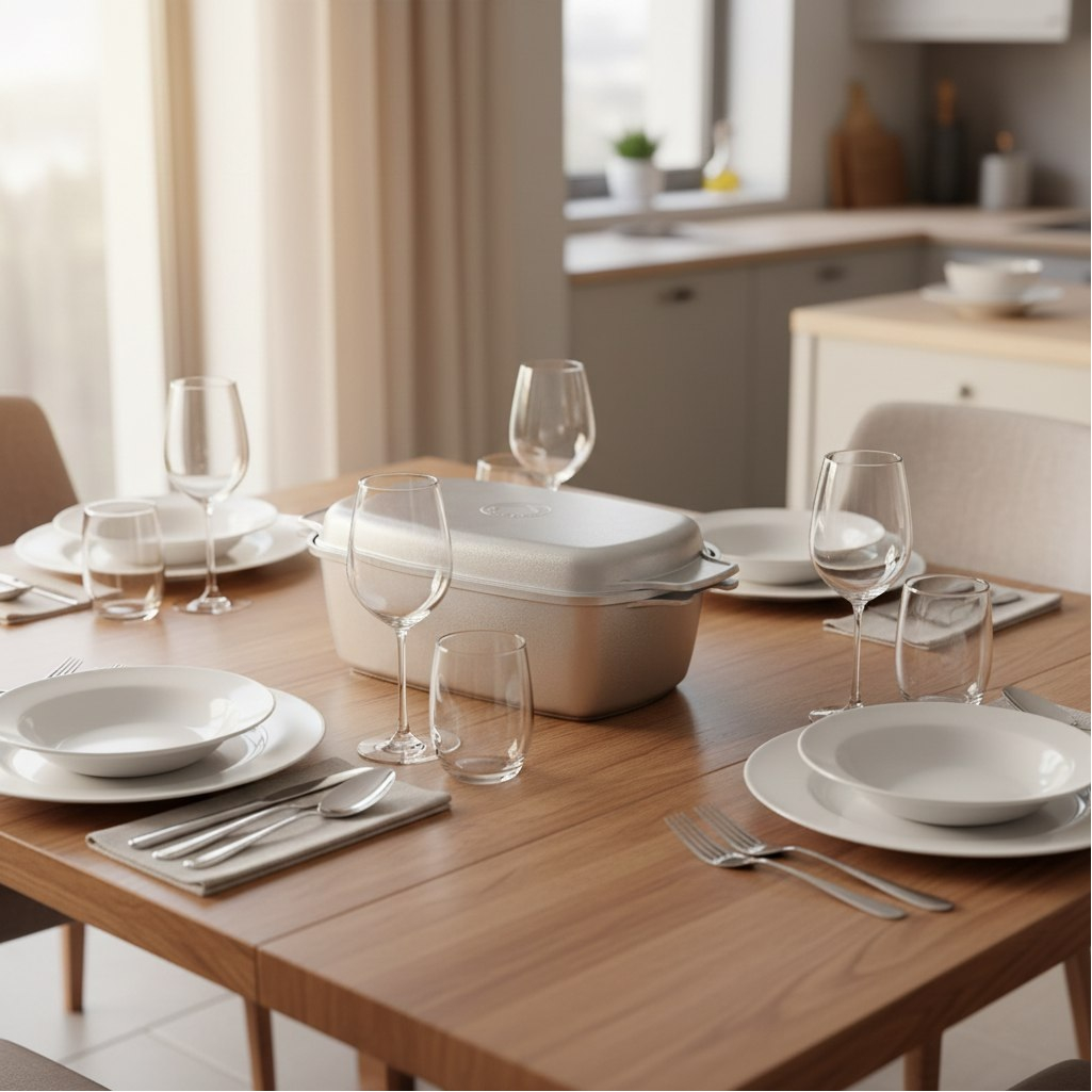 Гусятница Kukmara алюминиевая, с крышкой, объем 5.5 л, серый металлик