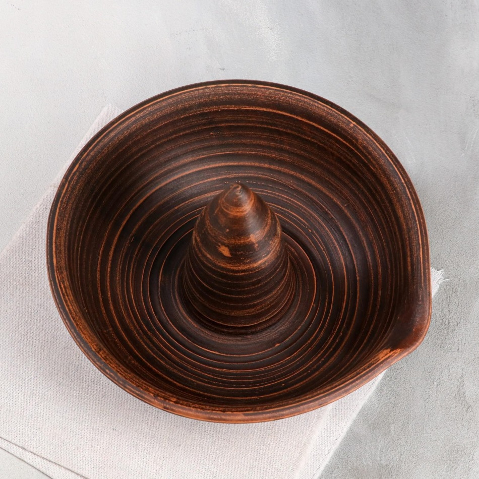 Подставка №1 Р3635 для запекания курицы в духовке, красная глина