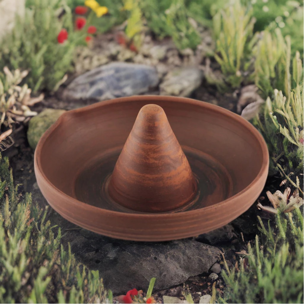 Подставка №1 Р3635 для запекания курицы в духовке, красная глина