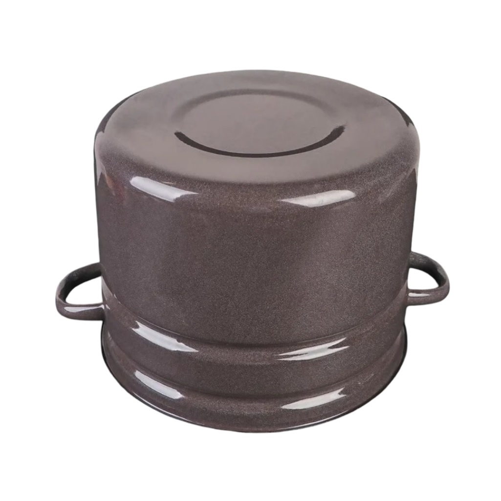 Бак-кастрюля 16 литров Керченский металлургический завод 42804-262/42815-263, эмалированный, без рисунка, с крышкой