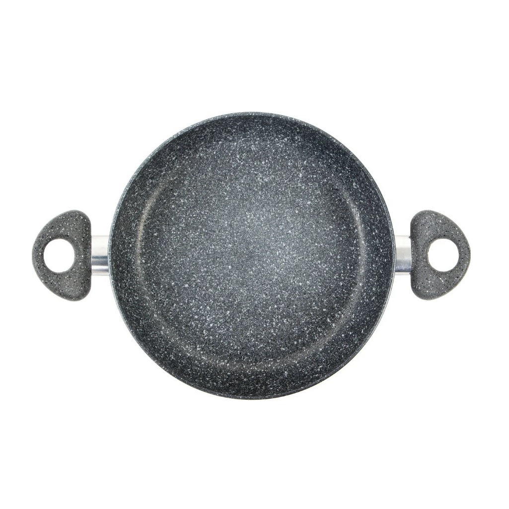 Жаровня Scovo Stone Pan ST-042, алюминий, антипригарное покрытие, со стеклянной крышкой, 28 см