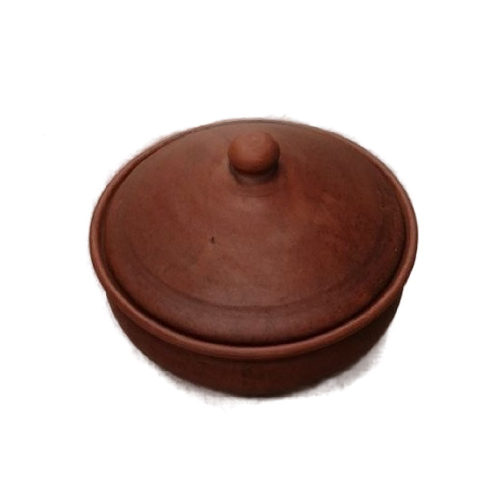 Сковорода с крышкой Р3811, диаметр крышки 26 см, красная глина