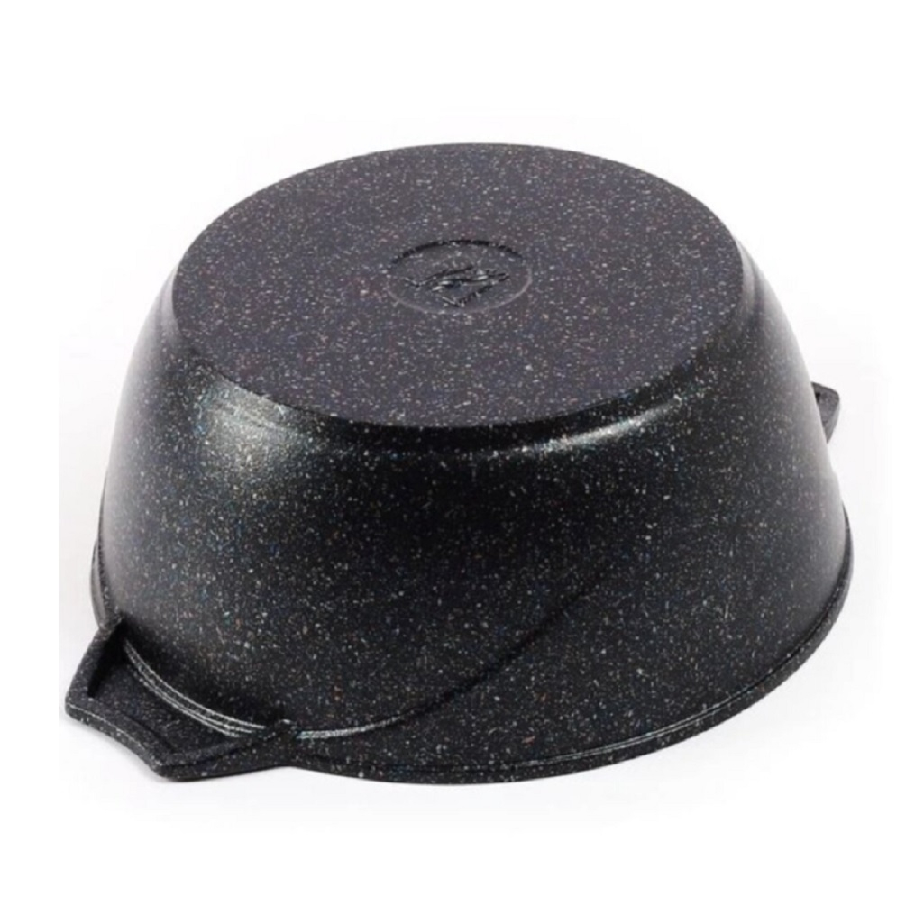 Кастрюля алюминиевая Мечта Гранит 43803И, антипригарное покрытие, крышка стекло, круглая, 3 л