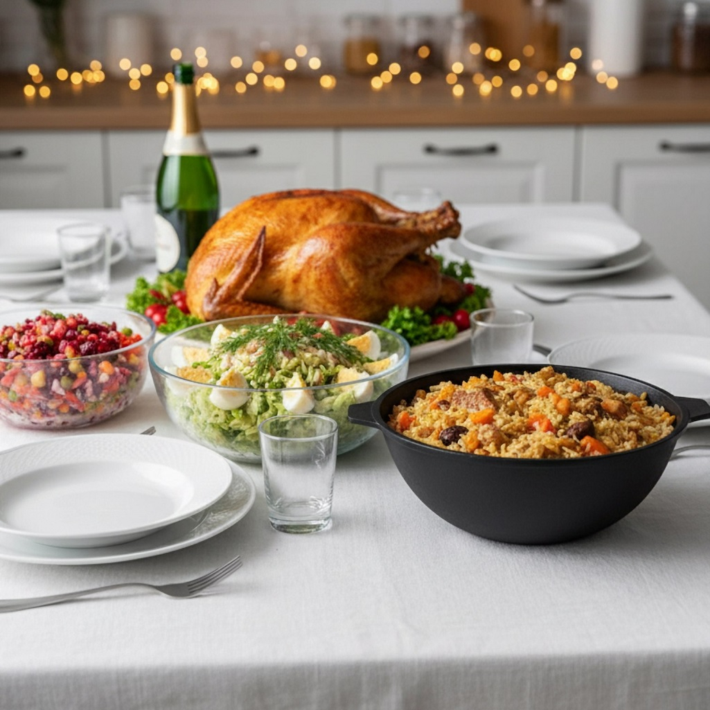 Казан Boniron Manoli К10-01, чугунный, без крышки, черный, 10 л