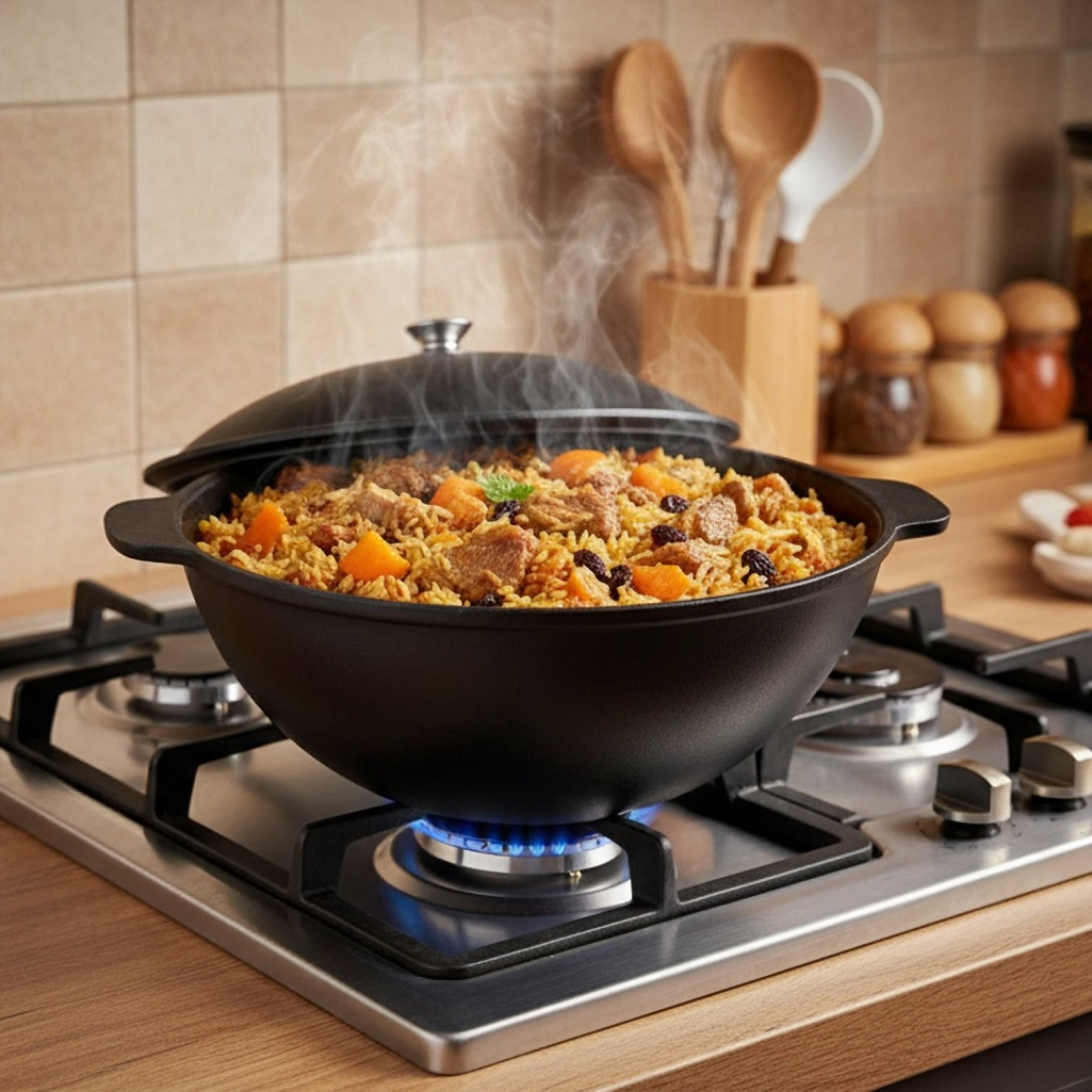 Казан алюминиевый Kukmara К90А для плова, антипригарное покрытие, 9 л