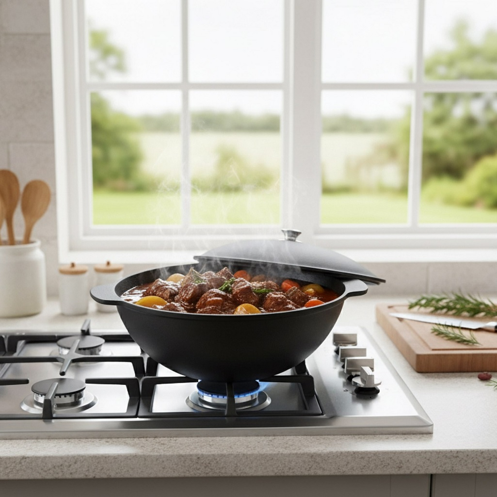 Казан алюминиевый Kukmara К90А для плова, антипригарное покрытие, 9 л