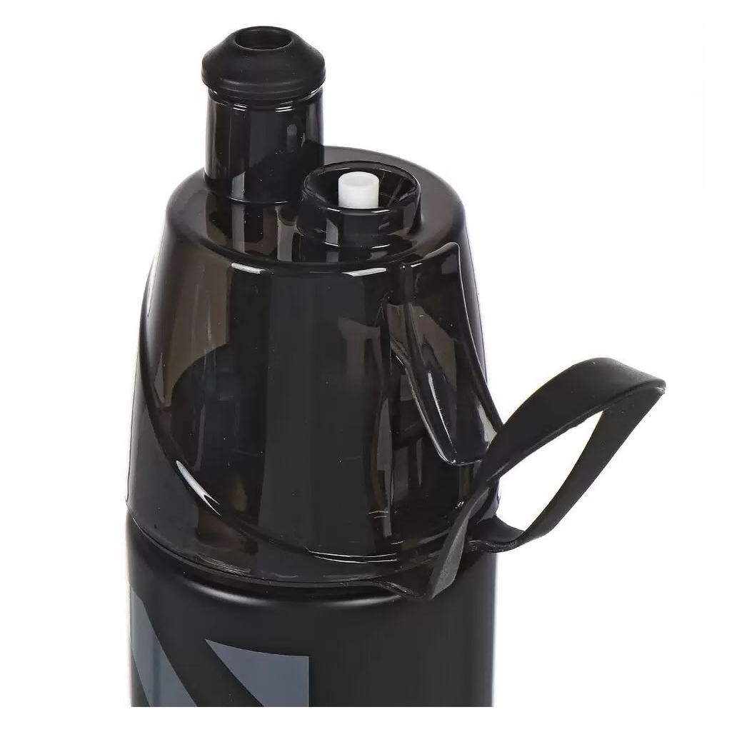 Термобутылка для воды Daniks 435636, нержавеющая сталь, с распылителем, черный, 0.5 л