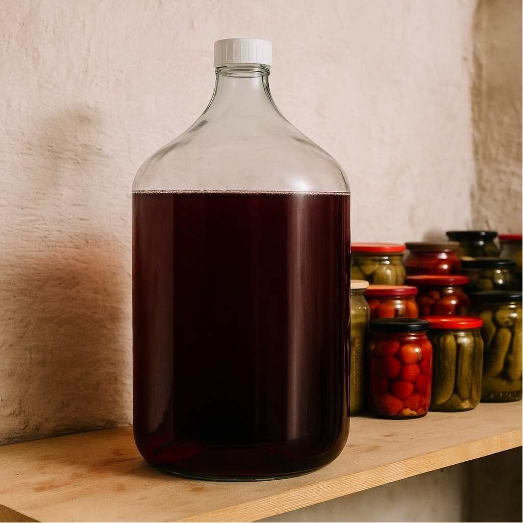 Бутыль винная Казак ТО 58, с крышкой, стеклянная, прозрачная, 15 л