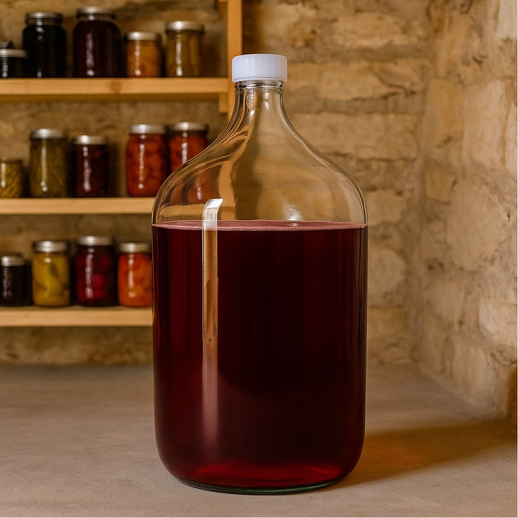 Бутыль винная Казак ТО 58, с крышкой, стеклянная, прозрачная, 15 л