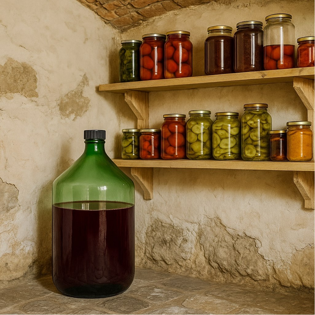 Бутыль винная Казак ТО 58, с крышкой, стеклянная, зеленая, 15 л