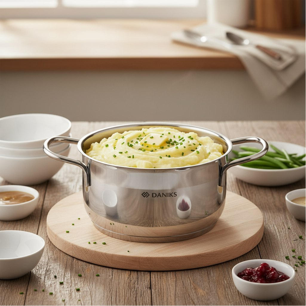 Кастрюля Daniks GS-01363-16CA Нолан, нержавеющая сталь, крышка стекло, индукция, 1.9 л