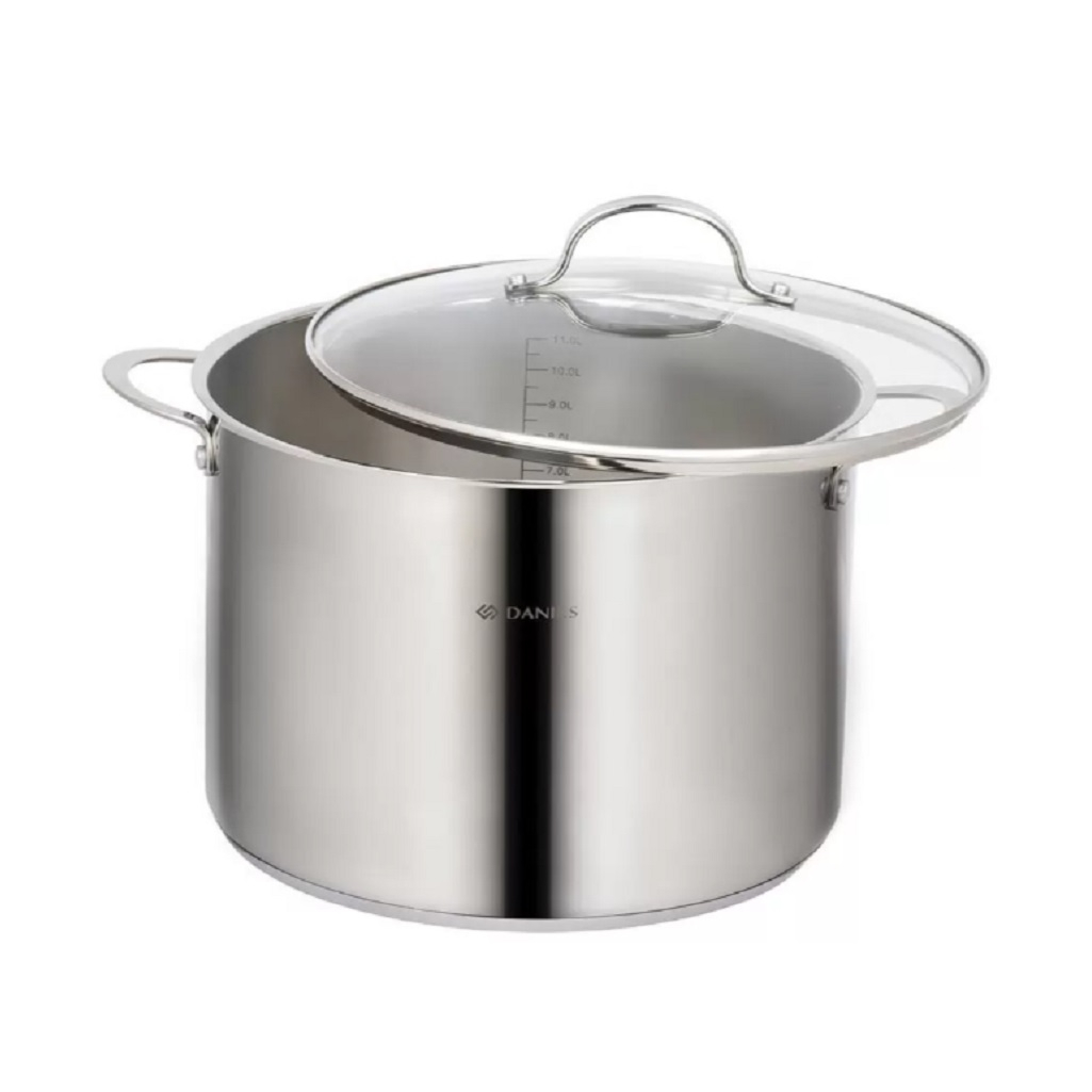 Кастрюля Daniks GS-01338-28HCA -12L Профессионал, нержавеющая сталь, индукция, 12 л