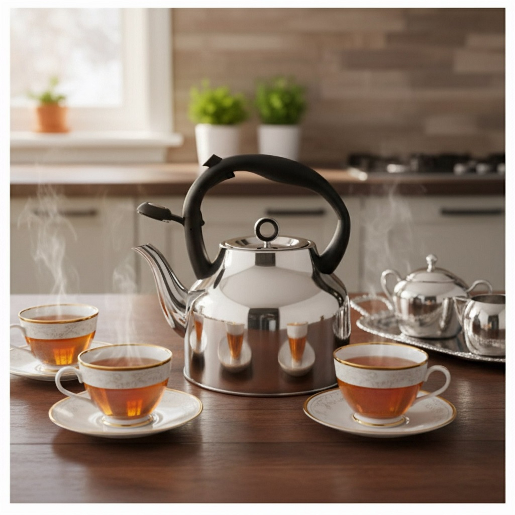 Чайник Agness UD-451104, со свистком, нержавеющая сталь, 2.8 л