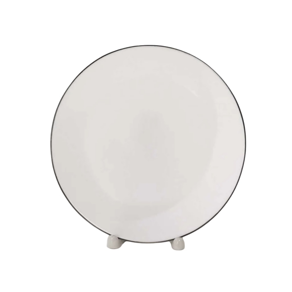 Тарелка Olaff Аврора 239-62001, мелкая, подстановочная, 250 мм, стеклокерамика, цвет белый